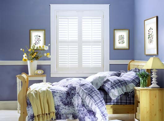 Purple Paint and Heritance® Hardwood Shutters